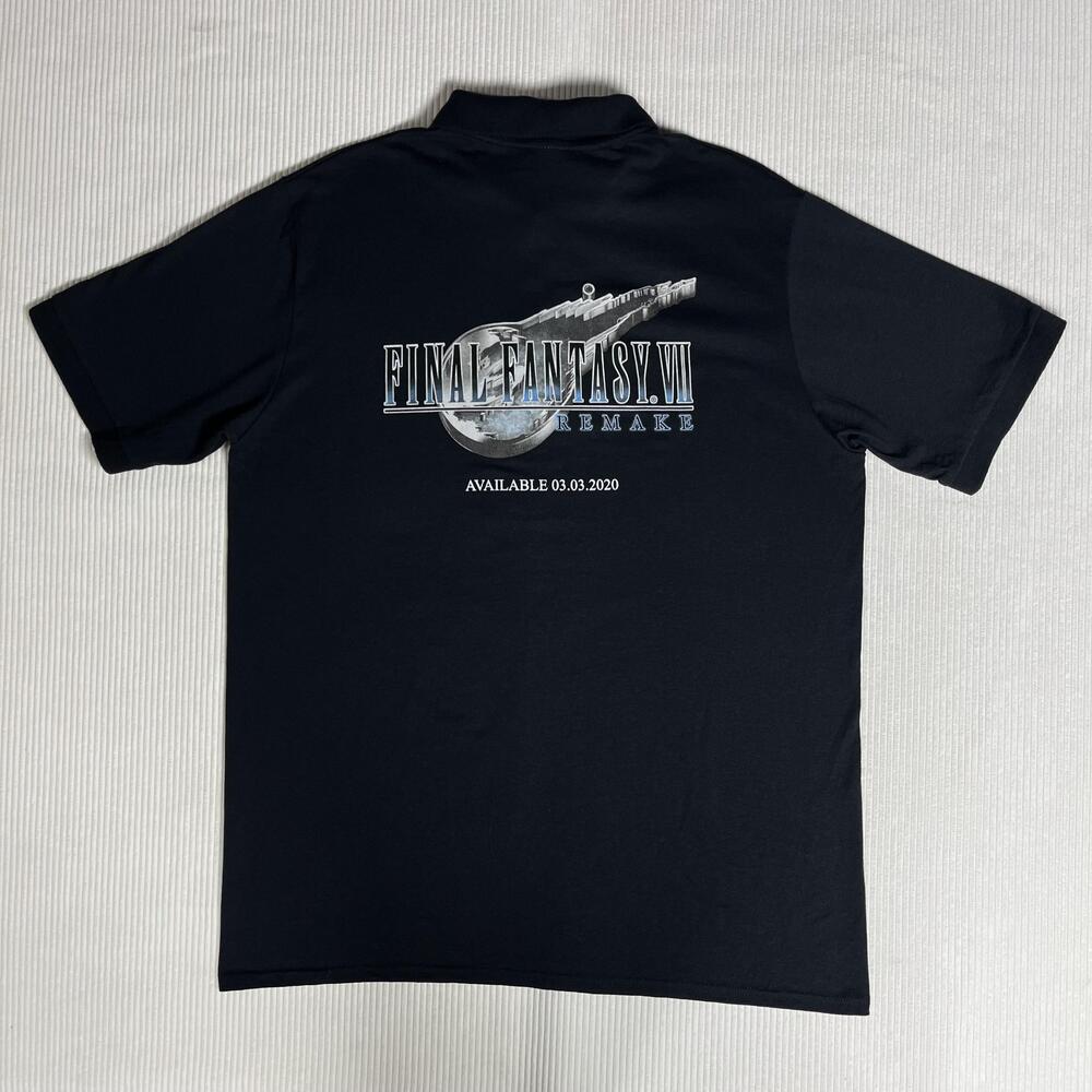Port & Company Polo Shirt Mens XL Black Final Fantasy VII Remake Core Blend
